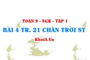 Bài 4 trang 21 Toán 9 Chân trời sáng tạo Tập 1